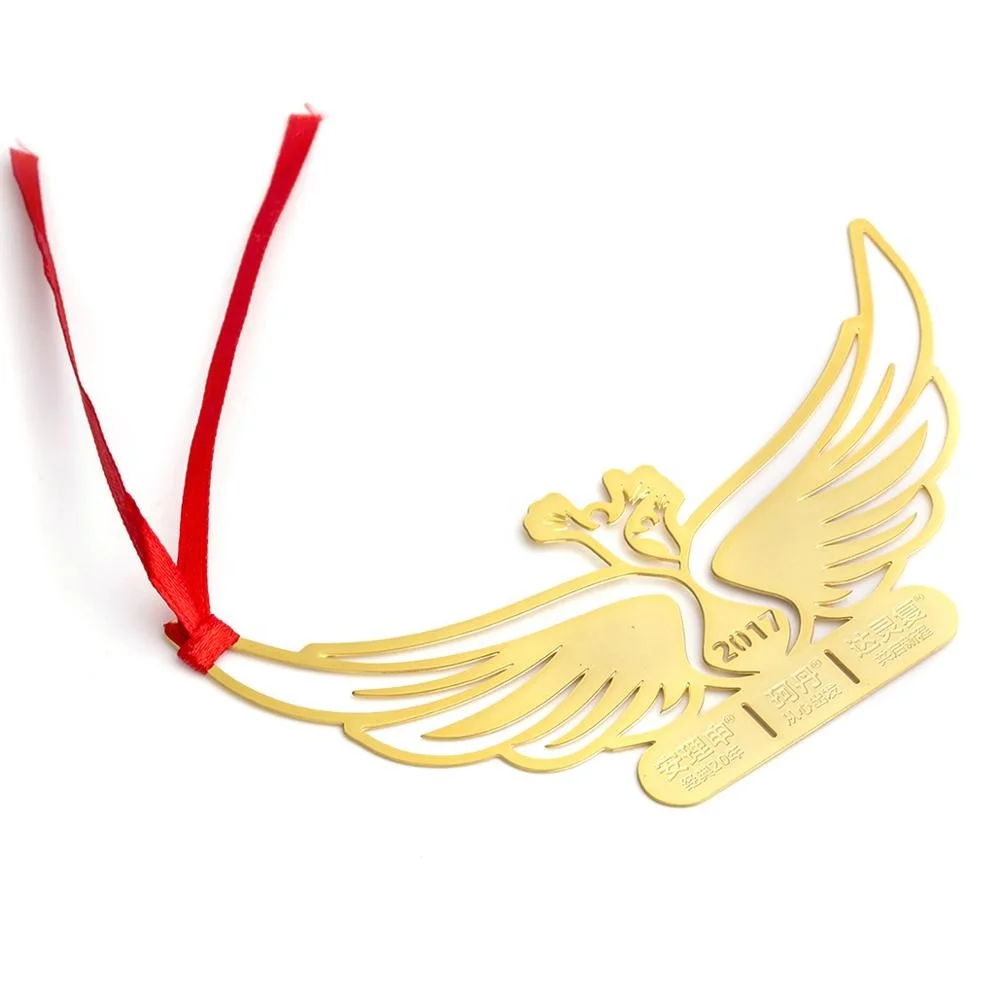 WINWIN Custom your etching logo metal bookmark for gifts