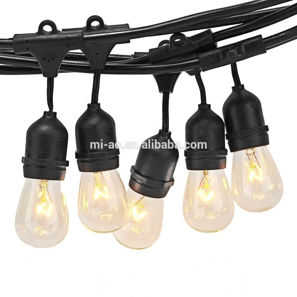 
S14 110V 1W 2W Led Bulbs Included 10M Japan Plug Outdoor String Lights Waterproof For Event Christmas Wedding LED strings 