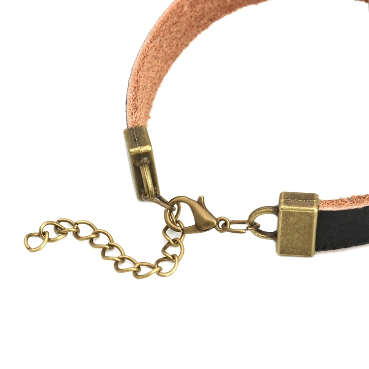 10mm wholesale flat genuine leather bangle tray cabochon bracelet blanks for DIY jewelry accessories making