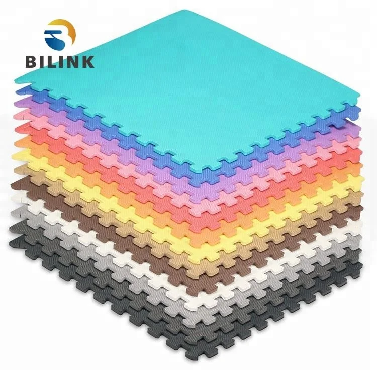 Bilink 60x60cm Non-slip Soft Waterproof Non-toxic interlocking EVA foam floor mat for kids play