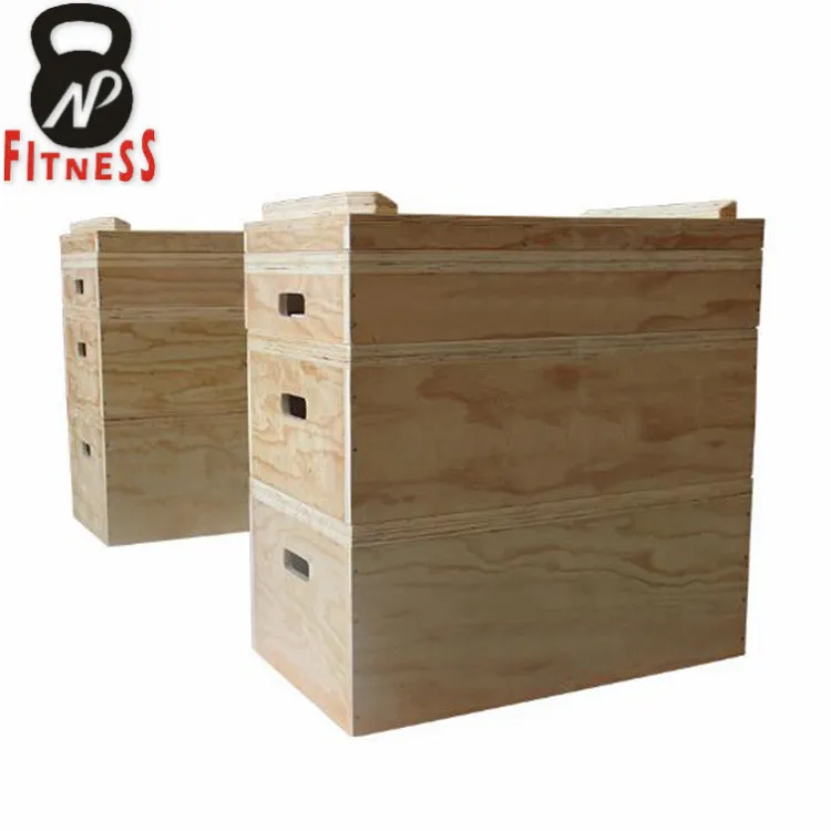 Gym Equipment Wooden Weightlifting Jerk Box Block