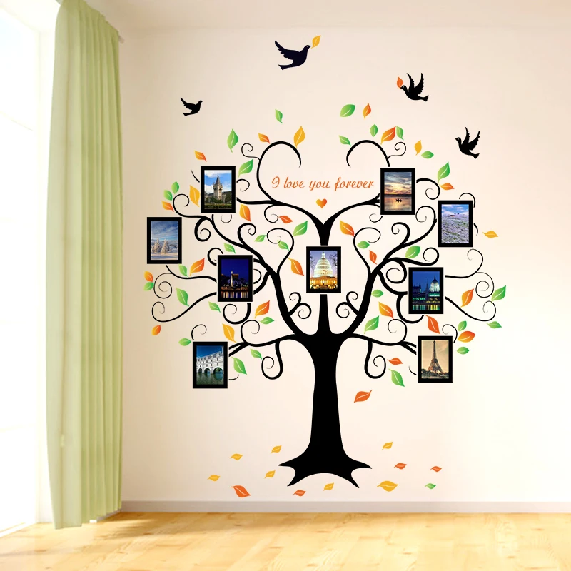giant photo frame tree stickers removable wall decoration 3d