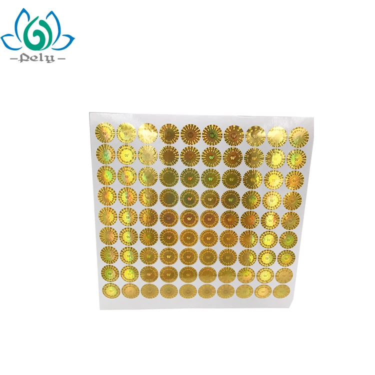 Tamper Proof Anti-counterfeit 3D Custom Transparent Hologram Sticker