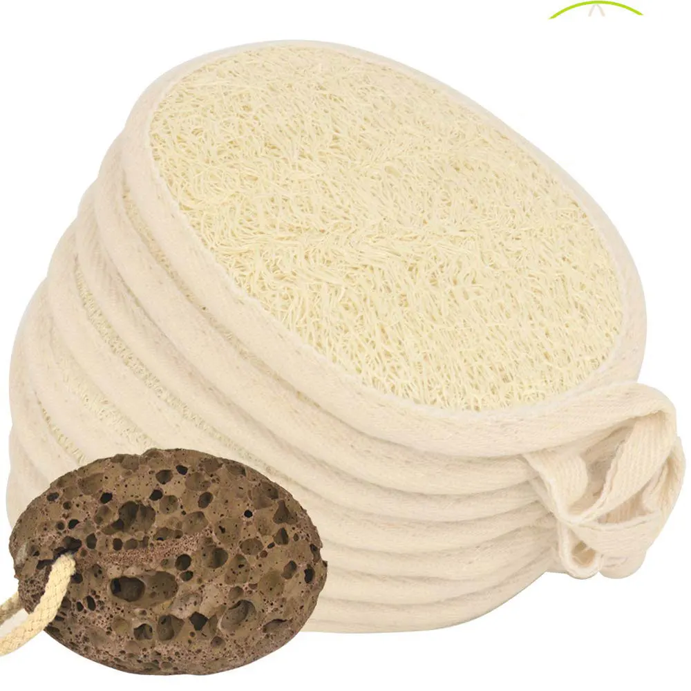 Bath & Shower Loofah Brush 2 in 1 Face & Body scrub Gentle body brush Skin 100% Better Scrubber silicone body brush for bath