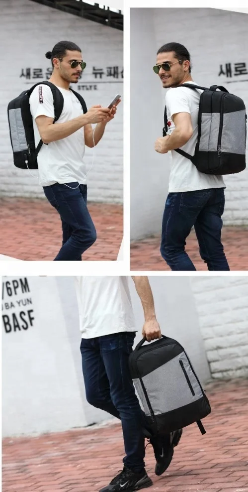 Waterproof Anti-theft Pack With USB Charging Port Business Travel Backpack For Office Men Anti theft 15 inch Smart Laptop Bag