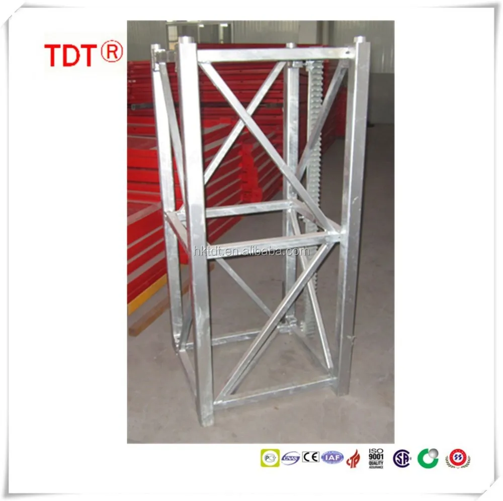 Building hoist mast section with rack and pinion,Outdoor elevator construction parts