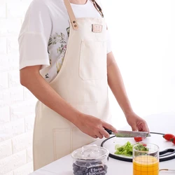 2020 Hot Products Custom Cooking Kitchen Barber Cotton Fabric Denim Garden Welding Leather Fashion Apron