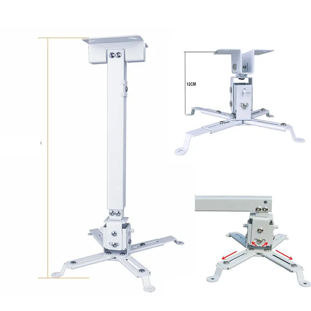 Universal adjustable aluminum 2 feet 3 feet projector ceiling mount hanger