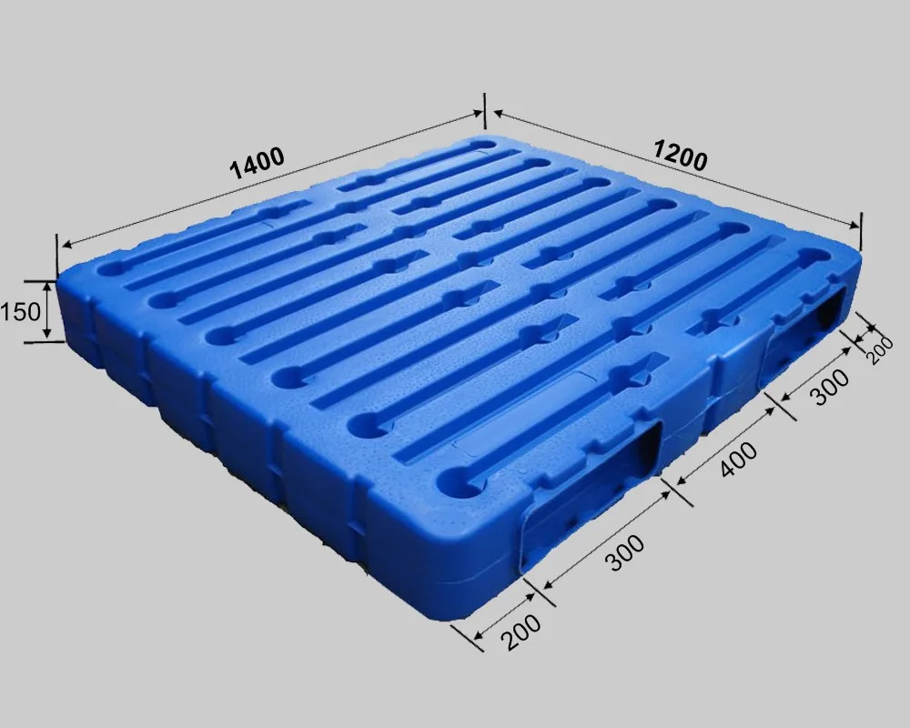 1211 Heavy Duty Blow Molding Pallet Plastic Double Faced 4-WAY plastic pallets with sides