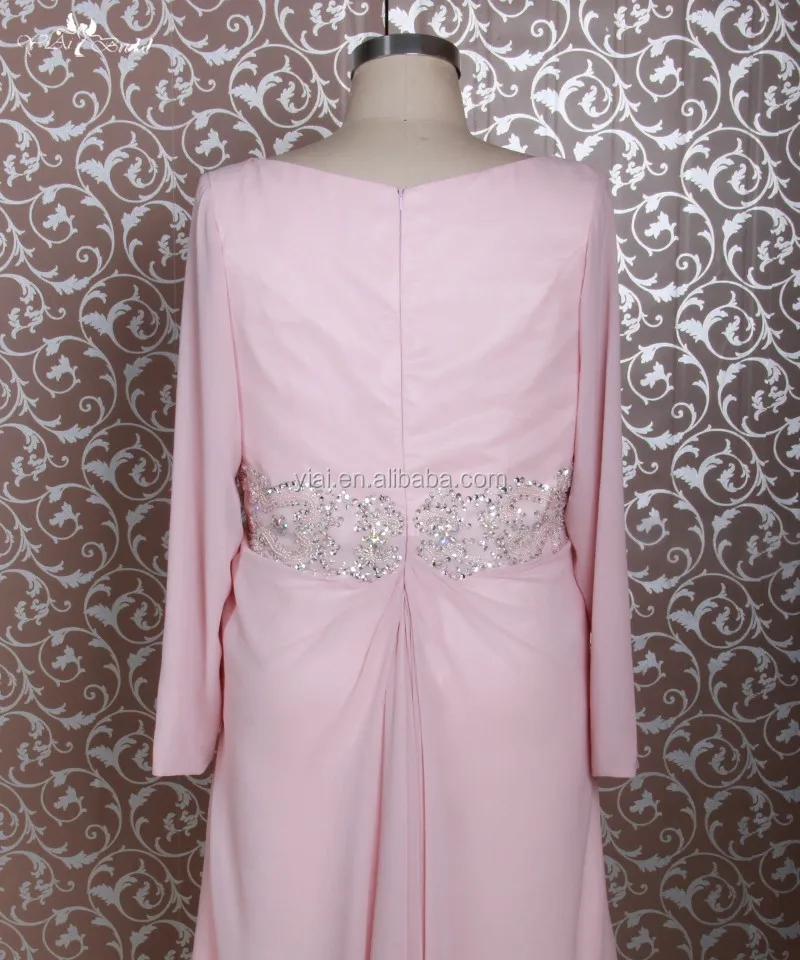 
RSE688 Plus Size Tea Length Long Sleeve Mother Of The Bride Dresses For Fat 