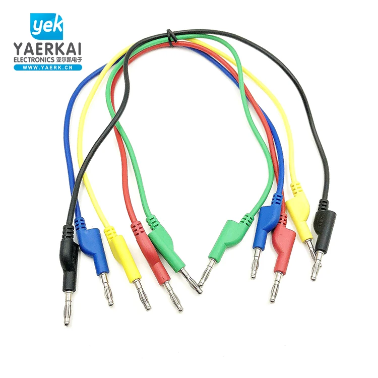 
Insulation covered 4mm stackable banana plug test lead wire probe cable 