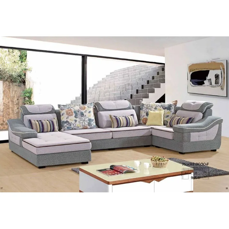fabric modern sofa set interior furniture mobilier