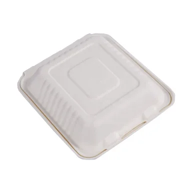 
Big Size sugarcane biodegradable food container disposable packaging lunch box 
