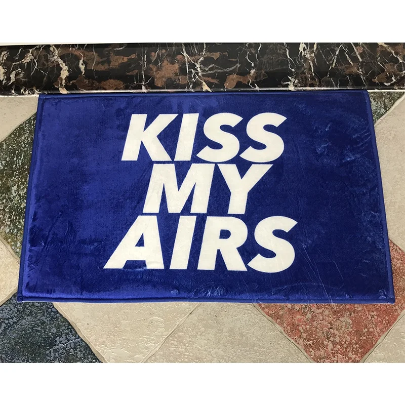 Kiss My Airs 45*75cm Custom Coral Fleece Floor Mat Printed Floor Door Mat With Company Logo