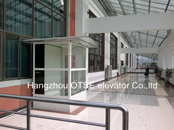 Platform lift screw drive lifts with manual open door