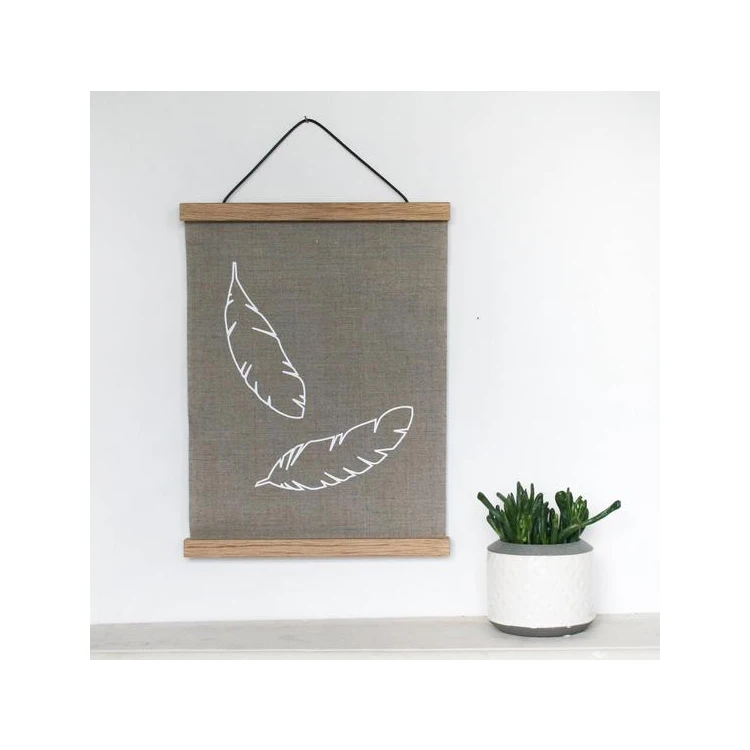 DIY Wooden Poster Hanger Photo Frame Custom Size Magnetic Poster Artwork Canvas Print Hanger