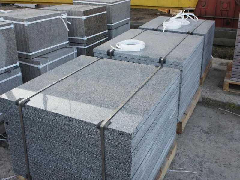
Ukraine hammered flamed polished decorative facing monument cheap natural grey stone granite tile 