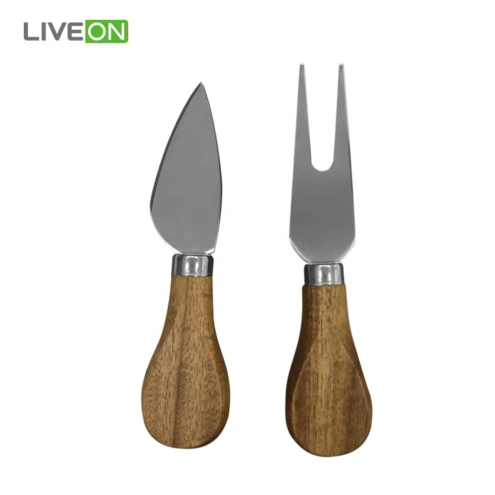 Acacia Wood Cheese Board and Knife Set