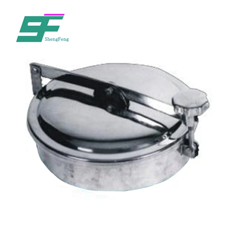 ShengFeng SS304 or SS316L Non-Pressure Stainless Steel Sanitary Round Manhole Cover