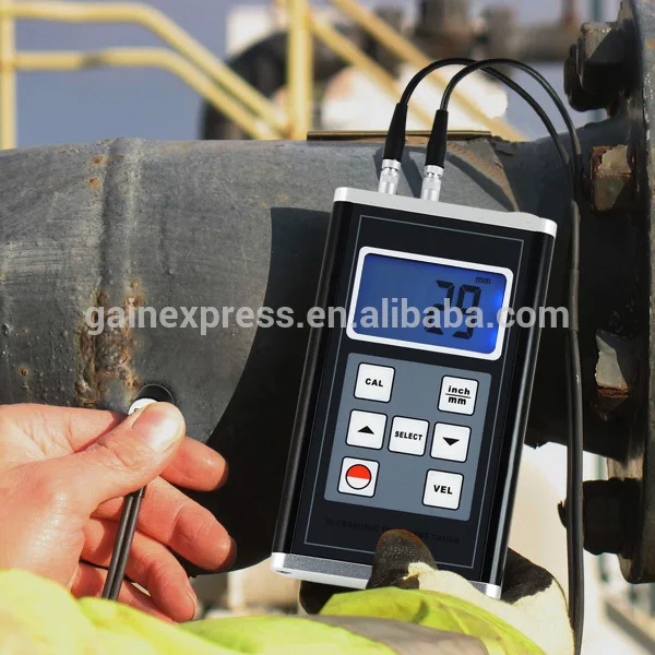 TM-8818 чугунных труб пвх красной меди кварцевого стекла анализатор толщины 0.9~400mm диапазон ультразвуковой толщиномер метр