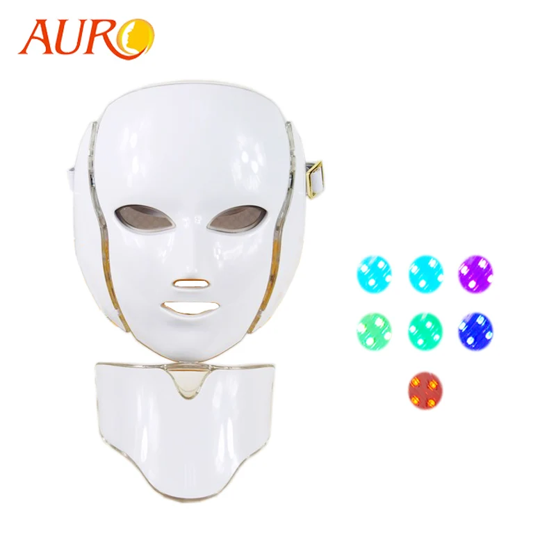 AU-008C Face Mask 7 Colors PDT LED Light Therapy Machine Led Light Therapy Facial Mask