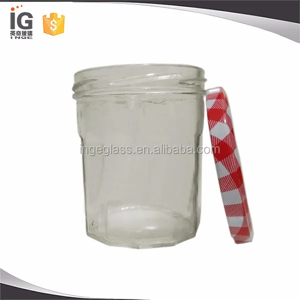 Empty Bonne Maman Jelly Jam Jars Red Gingham Plaid Lid