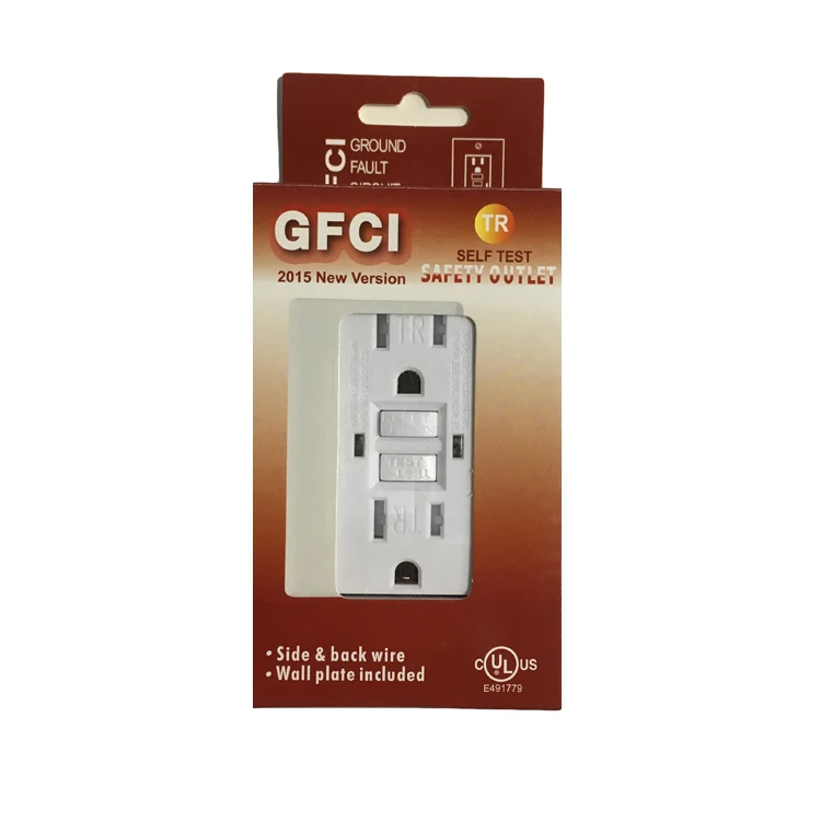 Shanghai Linsky 20A 125V 60HZ Self Test GFCI receptacle American standard sockets WR GFI