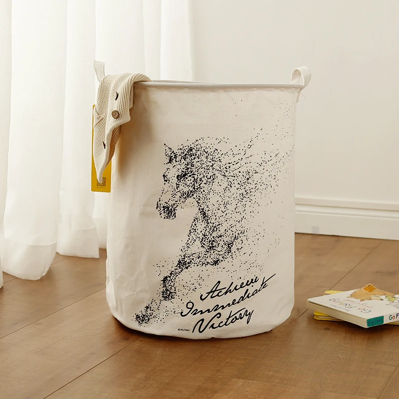 
Linen Fabric Folding Household Laundry Toy Sundries Sorting Storage Box 