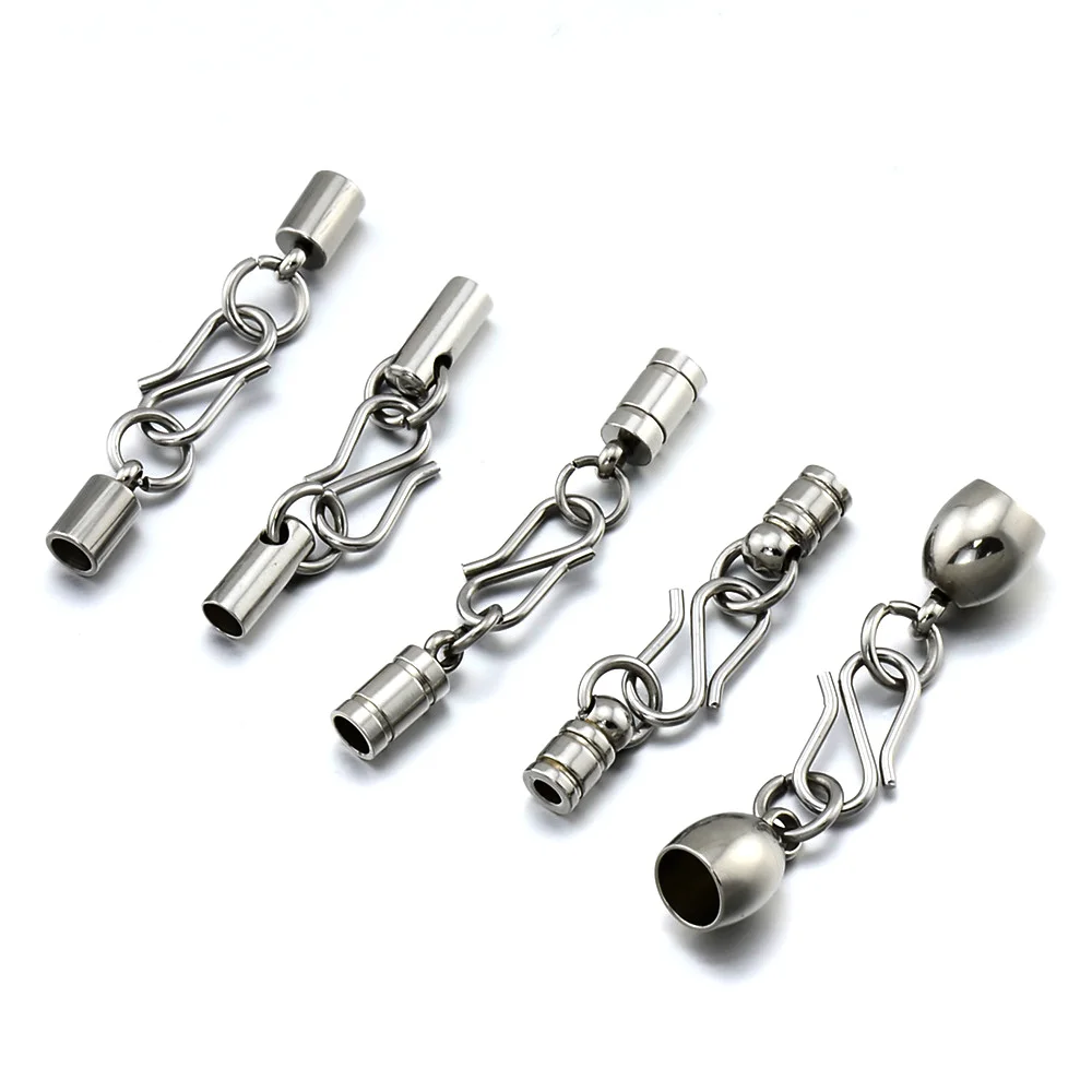 Wholesale Stainless Steel Clasp With End Jewelry Making Necklace 2-8MM ZXPJ001