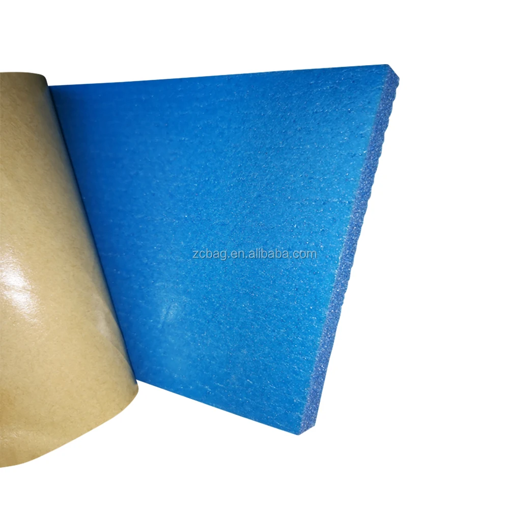 Backed Isolation Adhesive Self-Seal Aluminium Foil IXPE XPE 10mm Glue Foam Thermal Heat Insulation HVAC Duct Liner Material Roll