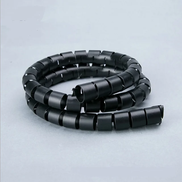 High Quality Spiral Cable Management PE Material 15MM 20MM 25MM Diameter Pack of 1.5/2 Meter