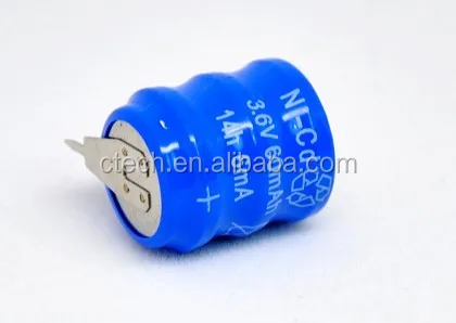 CTECHi rechargeable 60K nicd 60mah 3.6v Button pin battery pack
