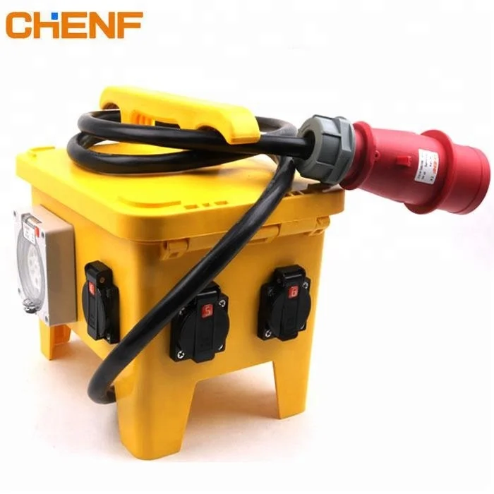 IP57 24way 12 way industrial plug socket Power 3 phase Electrical Waterproof distribution box size