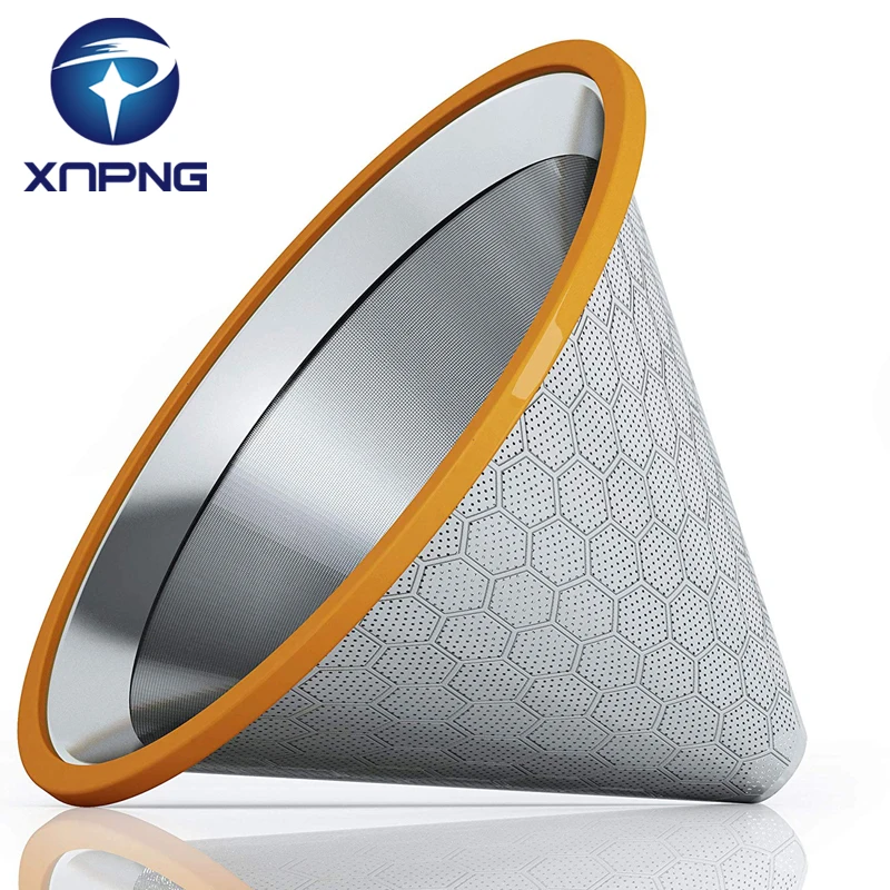 23 Years Factory Hanging Ear Stainless Steel Pour Over coffee drip filter cone