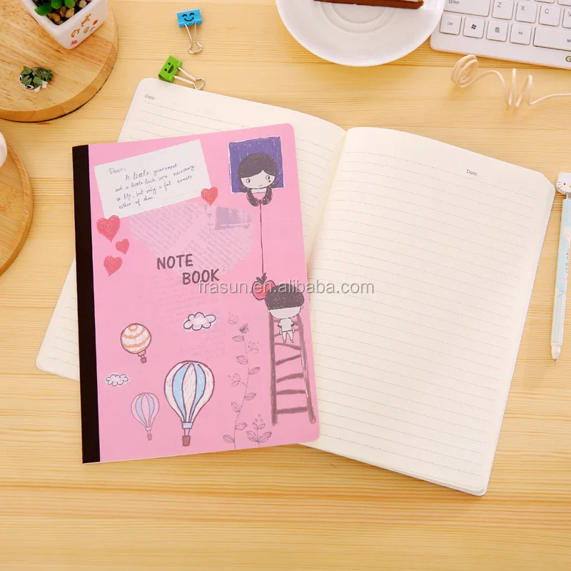 Cheap fancy simple design print children cute school notebook