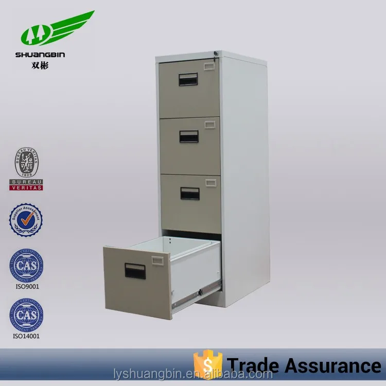 Lockable White Metal 4 Drawer Card Box File Cabinet/hot Sale Four Drawer Lateral Steel Filing Cabinets