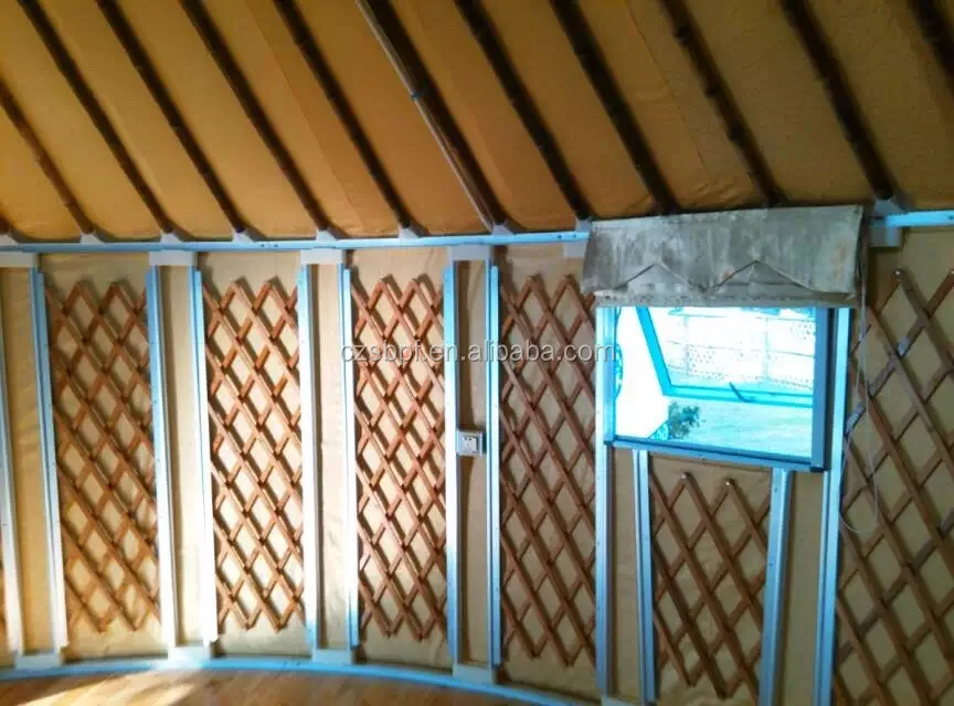 Yurt Tent Mongolian in China Manufacturer PVC Fabric Modern Two Bedrooms & One Living Room Outdoor Travel Hiking Camping 12-50m2