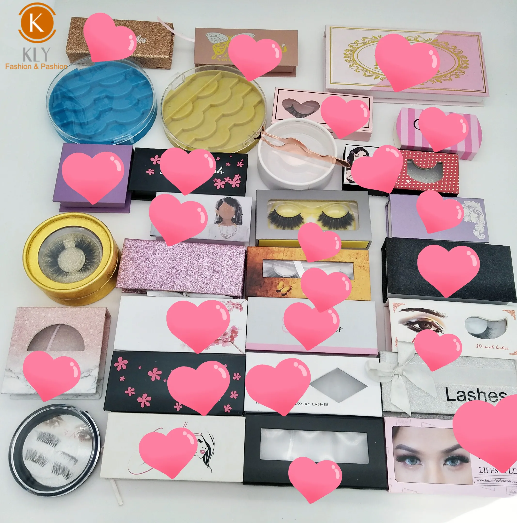 
New Design Private Label Custom Magnetic Eyelashes Packaging Box Hand Made 100% 3d Mink Lashes With Own Logo For Make Up 