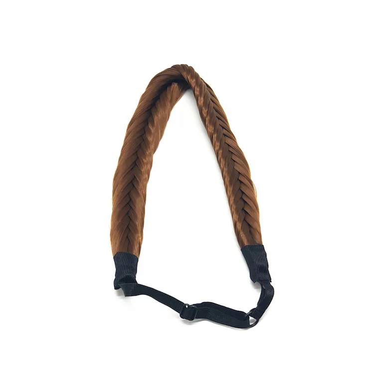 Fashion bridal headwear synthetic headband plait braid