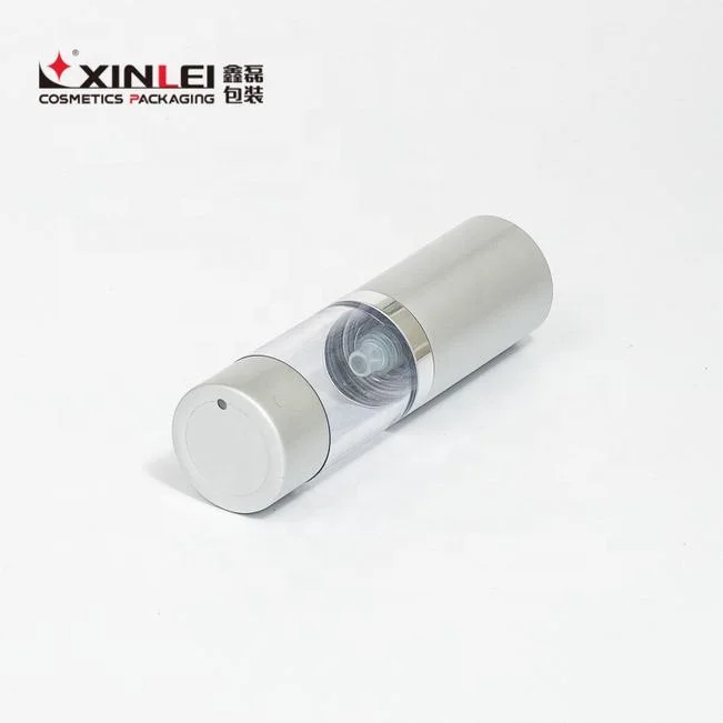 
Cosmetic packaging pump airless aluminum spray bottle 100ml matt plastic bottle 