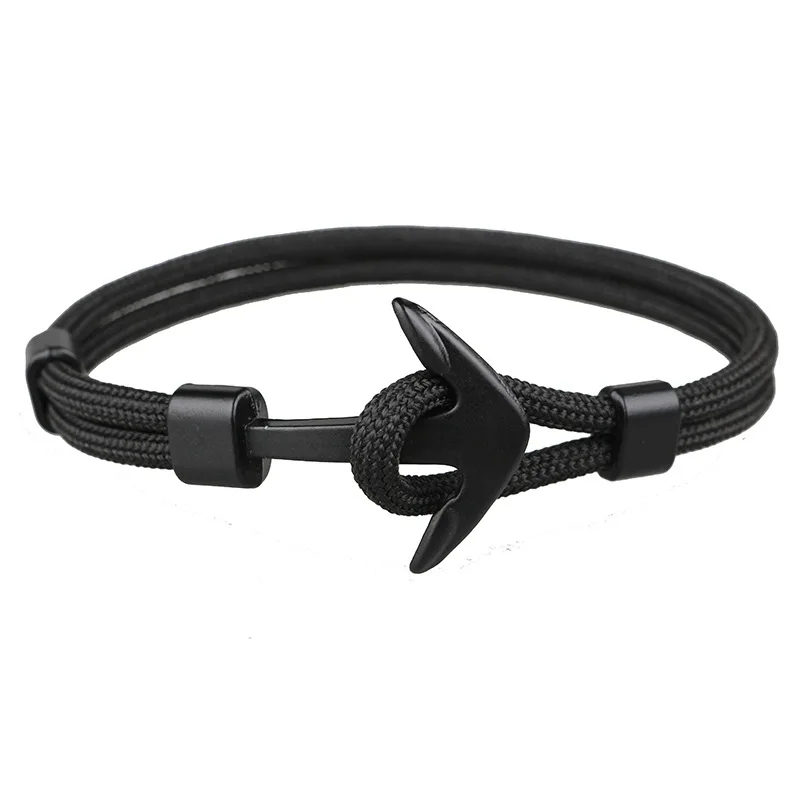 2019 Fashion Anchor Men Viking Charm Paracord Nylon Rope Anchor Bracelet