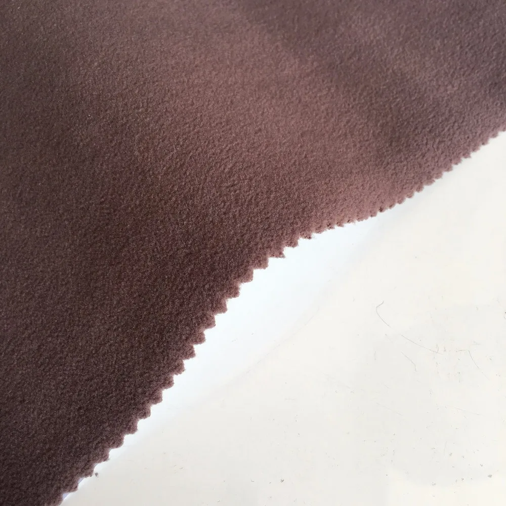 
polyester yarn wholesale two side brush one side antiplling microplush fabric for winter jacket 