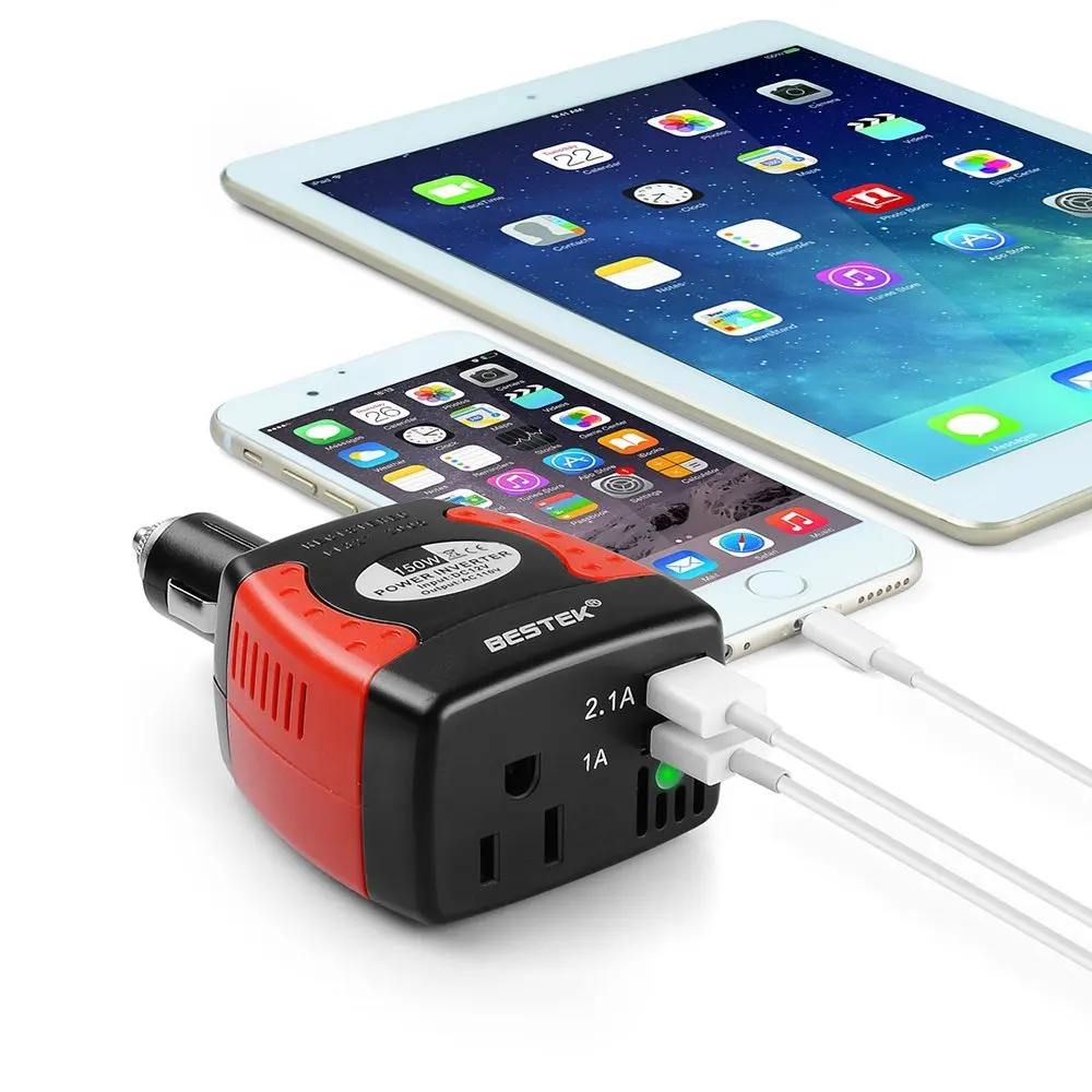 150W Power Inverter with 3.1A Dual USB Charging Ports