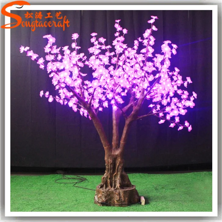 Quality is our culture purple color outdoor metal frame spiral decorative artificial lighted trees