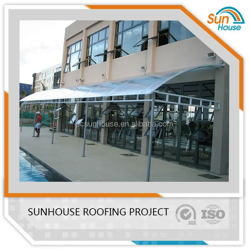 outdoor roofing sheet Sun Roof polycarbonate plastic shelter panels