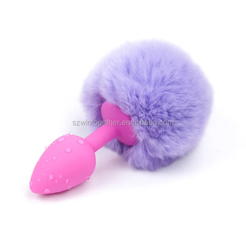 hot silicone ass intruder horse tail anal plug fox tail anal plug  dog tail anal plug