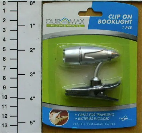 led reading book clip light
