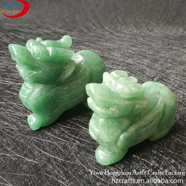 Зеленый нефрит Дракон Статуя оптом rocks украшения ручной работы драконы