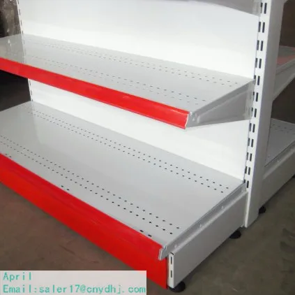 4 layers single-side gondola supermarket steel shelf for exhibition