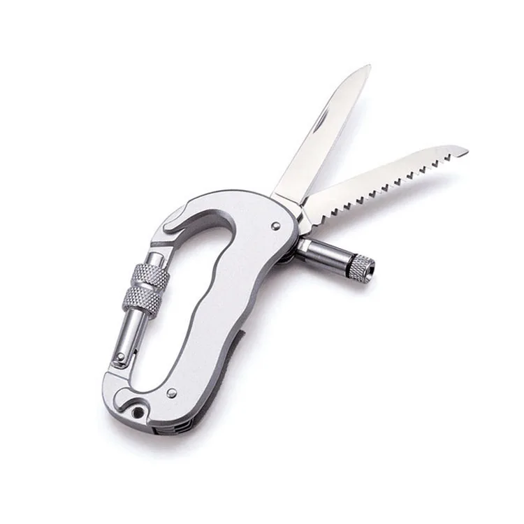 Mini multi tool carabiner pocket knife